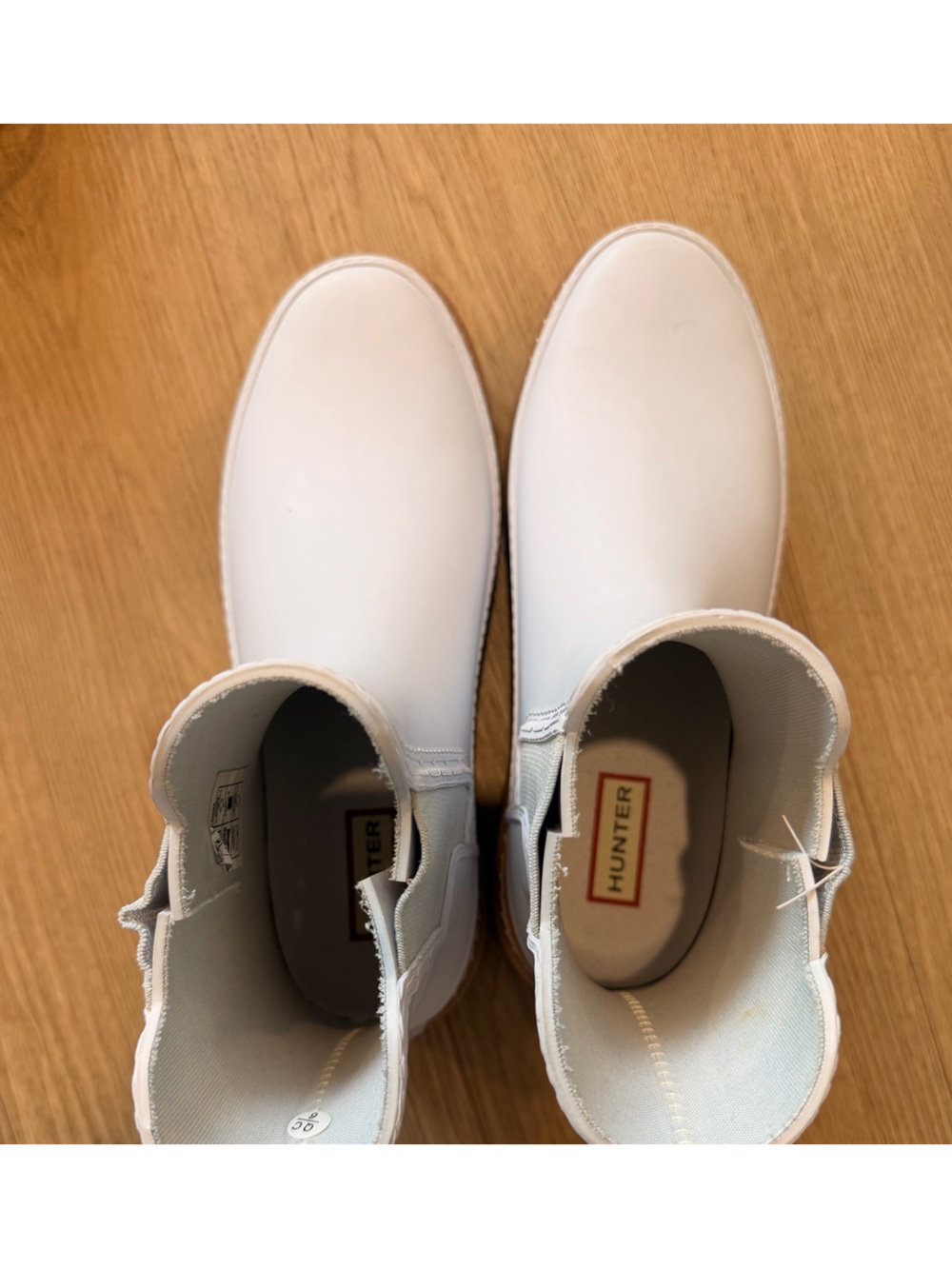 Hunter Kids White Chelsea-Style Rain Boots